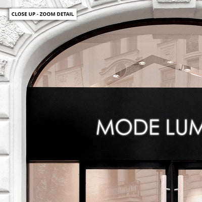 Mode Lumiere Arch Entrance in Blush - Art Print, Poster, Stretched Canvas or Framed Wall Art, Close up View of Print Resolution