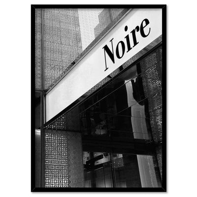 Niore Entrance B&W - Art Print, Poster, Stretched Canvas, or Framed Wall Art Print, shown in a black frame