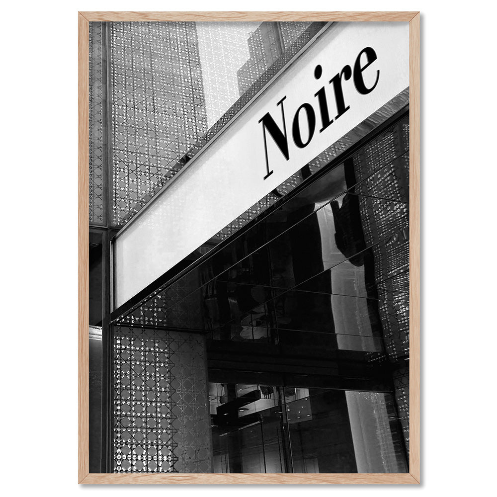 Niore Entrance B&W - Art Print, Poster, Stretched Canvas, or Framed Wall Art Print, shown in a natural timber frame