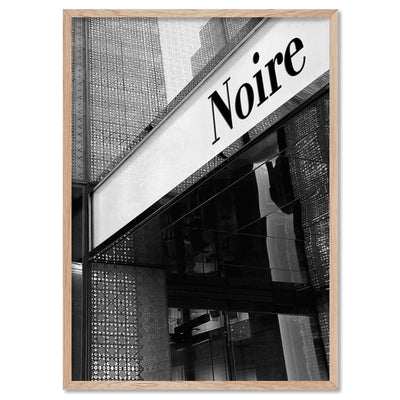 Niore Entrance B&W - Art Print, Poster, Stretched Canvas, or Framed Wall Art Print, shown in a natural timber frame