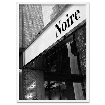 Niore Entrance B&W - Art Print, Poster, Stretched Canvas, or Framed Wall Art Print, shown in a white frame