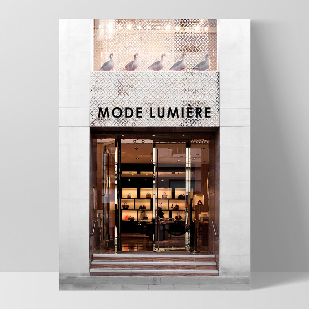 Mode Lumiere Entrance  - Art Print, Poster, Stretched Canvas, or Framed Wall Art Print, shown as a stretched canvas or poster without a frame