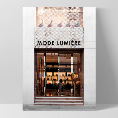 Mode Lumiere Entrance  - Art Print, Poster, Stretched Canvas, or Framed Wall Art Print, shown as a stretched canvas or poster without a frame