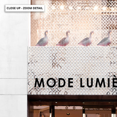 Mode Lumiere Entrance  - Art Print, Poster, Stretched Canvas or Framed Wall Art, Close up View of Print Resolution