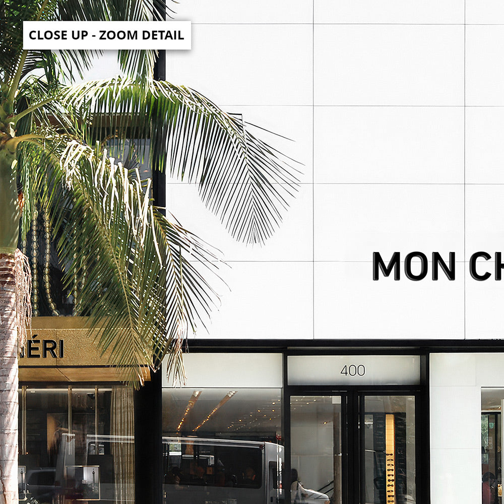 Mon Cheri Drive in Landscape - Art Print, Poster, Stretched Canvas or Framed Wall Art, Close up View of Print Resolution