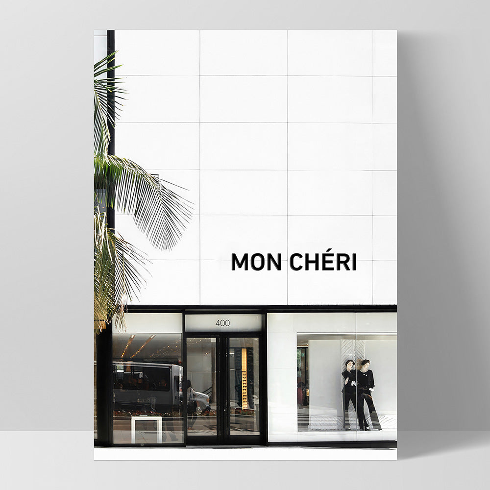 Mon Cheri Rodeo Drive III - Art Print, Poster, Stretched Canvas, or Framed Wall Art Print, shown as a stretched canvas or poster without a frame