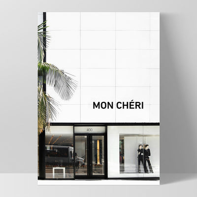 Mon Cheri Rodeo Drive III - Art Print, Poster, Stretched Canvas, or Framed Wall Art Print, shown as a stretched canvas or poster without a frame