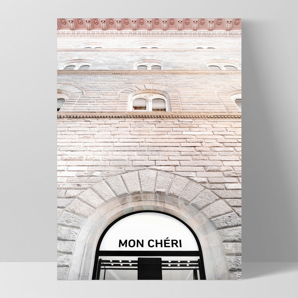 Mon Cheri Arches - Art Print, Poster, Stretched Canvas, or Framed Wall Art Print, shown as a stretched canvas or poster without a frame