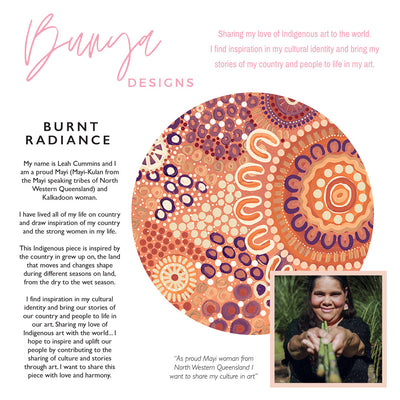 Burnt Radiance in Terracotta  - Art Print by Leah Cummins, Poster, Stretched Canvas or Framed Wall Art, Close up View of Print Resolution