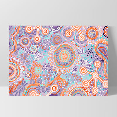 Burnt Radiance in Purple - Art Print by Leah Cummins, Poster, Stretched Canvas, or Framed Wall Art Print, shown as a stretched canvas or poster without a frame