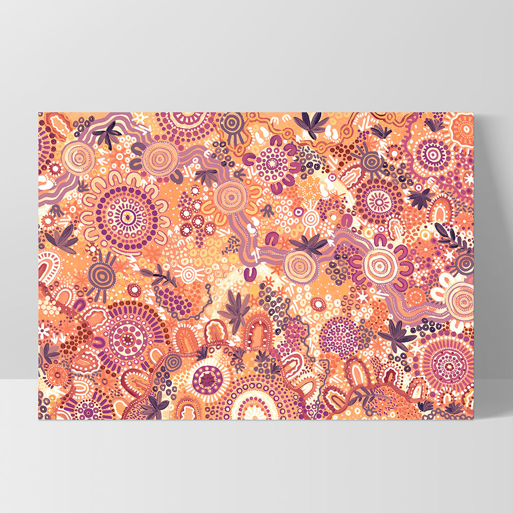 Flourishing in Terracotta  - Art Print by Leah Cummins, Poster, Stretched Canvas, or Framed Wall Art Print, shown as a stretched canvas or poster without a frame