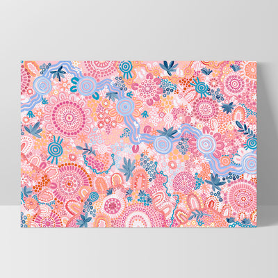 Flourishing in Rainbow  - Art Print by Leah Cummins, Poster, Stretched Canvas, or Framed Wall Art Print, shown as a stretched canvas or poster without a frame