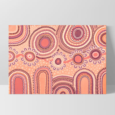 Journey in Terracotta  - Art Print by Leah Cummins, Poster, Stretched Canvas, or Framed Wall Art Print, shown as a stretched canvas or poster without a frame