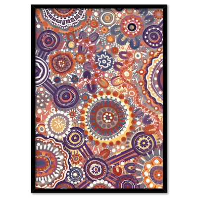 Spirit of the Land - Art Print by Leah Cummins, Poster, Stretched Canvas, or Framed Wall Art Print, shown in a black frame