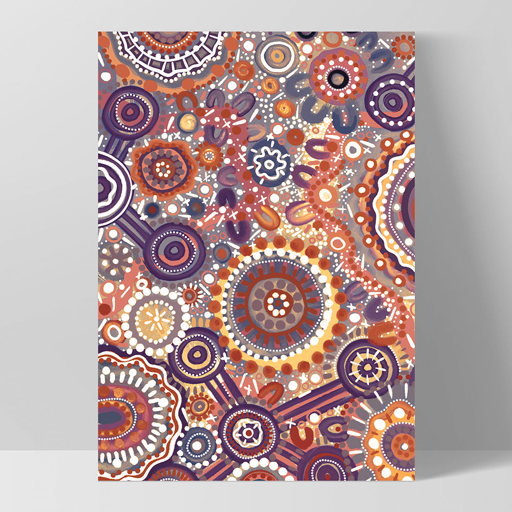 Spirit of the Land - Art Print by Leah Cummins, Poster, Stretched Canvas, or Framed Wall Art Print, shown as a stretched canvas or poster without a frame