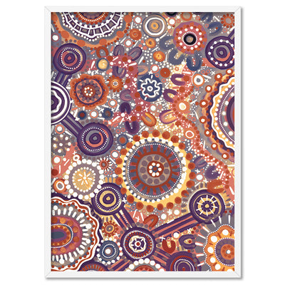 Spirit of the Land - Art Print by Leah Cummins, Poster, Stretched Canvas, or Framed Wall Art Print, shown in a white frame