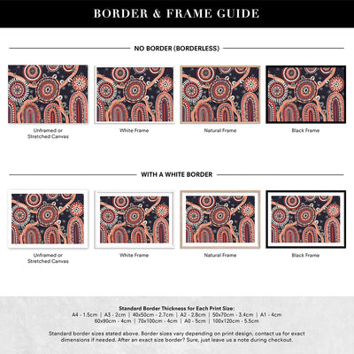 Spirit of the Land at Night - Art Print by Leah Cummins, Poster, Stretched Canvas or Framed Wall Art, Showing White , Black, Natural Frame Colours, No Frame (Unframed) or Stretched Canvas, and With or Without White Borders