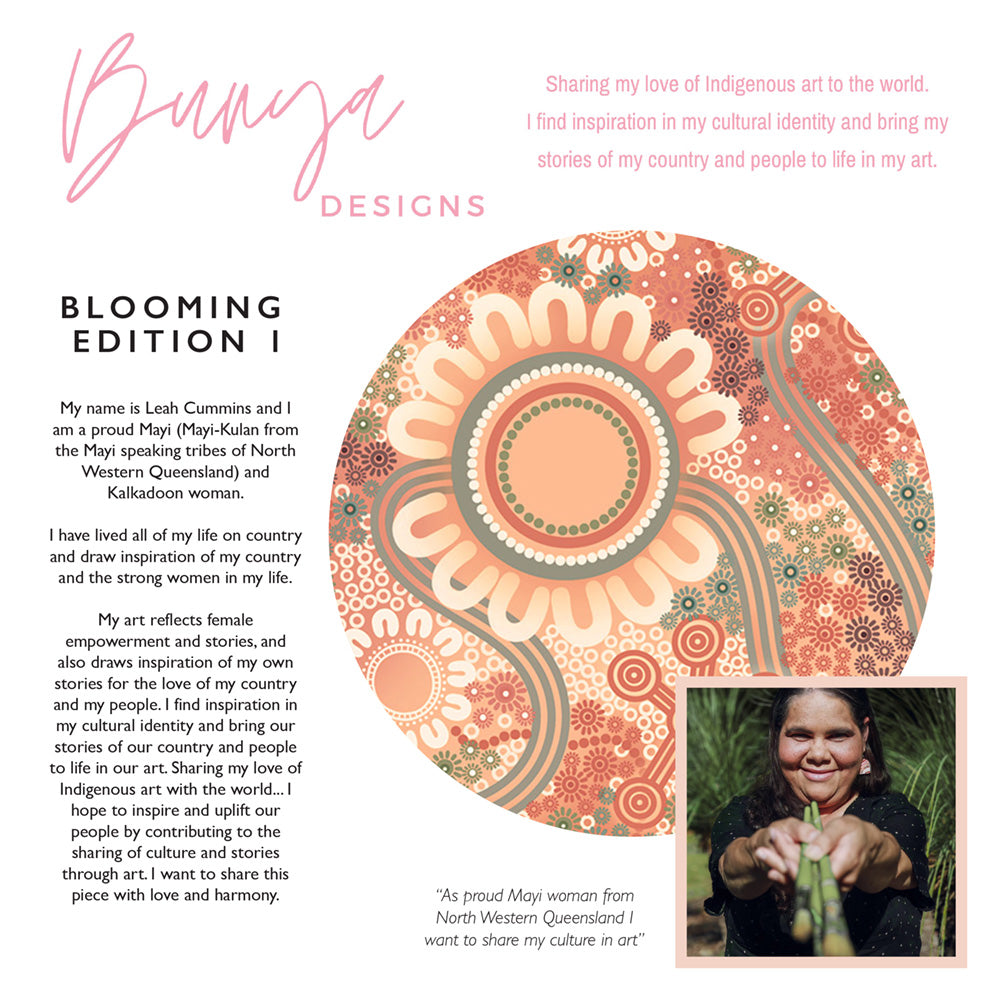 Blooming Edition 1 Orange - Art Print by Leah Cummins, Poster, Stretched Canvas or Framed Wall Art, Close up View of Print Resolution