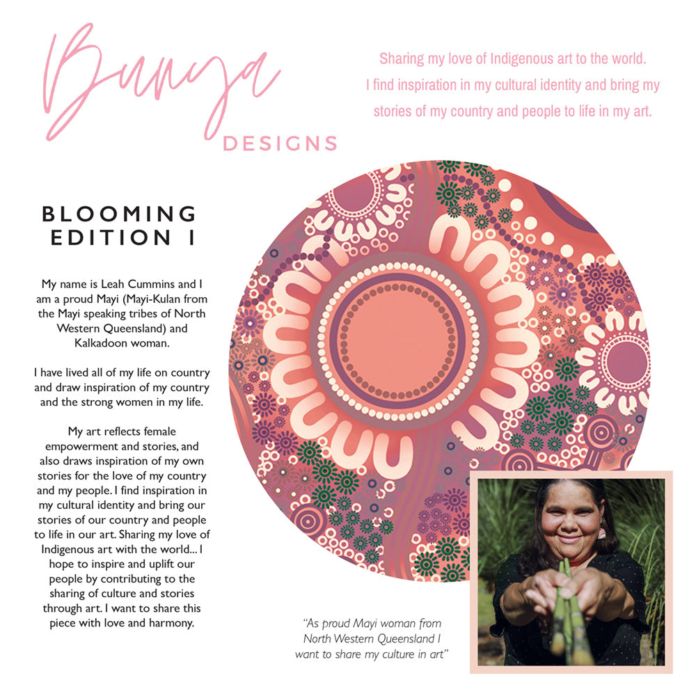 Blooming Edition 1 Pink - Art Print by Leah Cummins, Poster, Stretched Canvas or Framed Wall Art, Close up View of Print Resolution