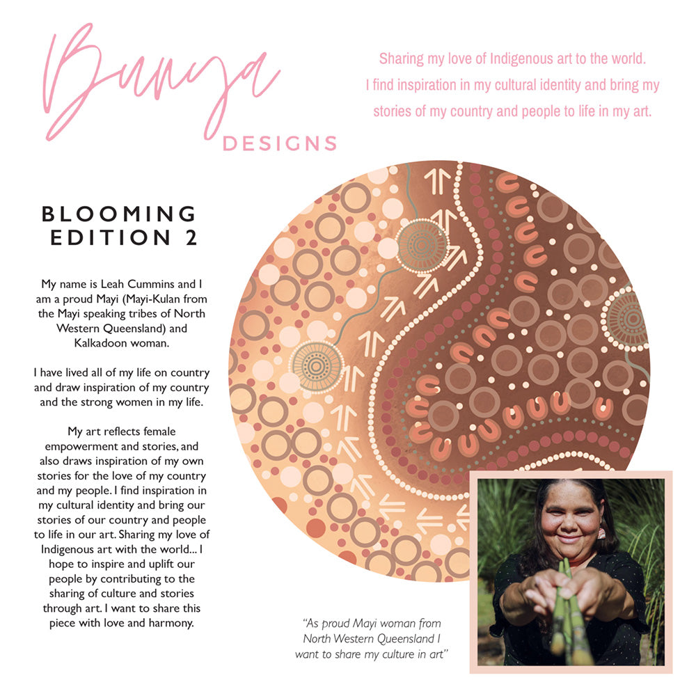 Blooming Edition 2 Brown - Art Print by Leah Cummins, Poster, Stretched Canvas or Framed Wall Art, Close up View of Print Resolution