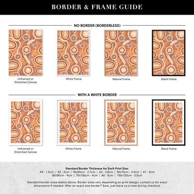 Blooming Land Edition 1 Brown - Art Print by Leah Cummins, Poster, Stretched Canvas or Framed Wall Art, Showing White , Black, Natural Frame Colours, No Frame (Unframed) or Stretched Canvas, and With or Without White Borders