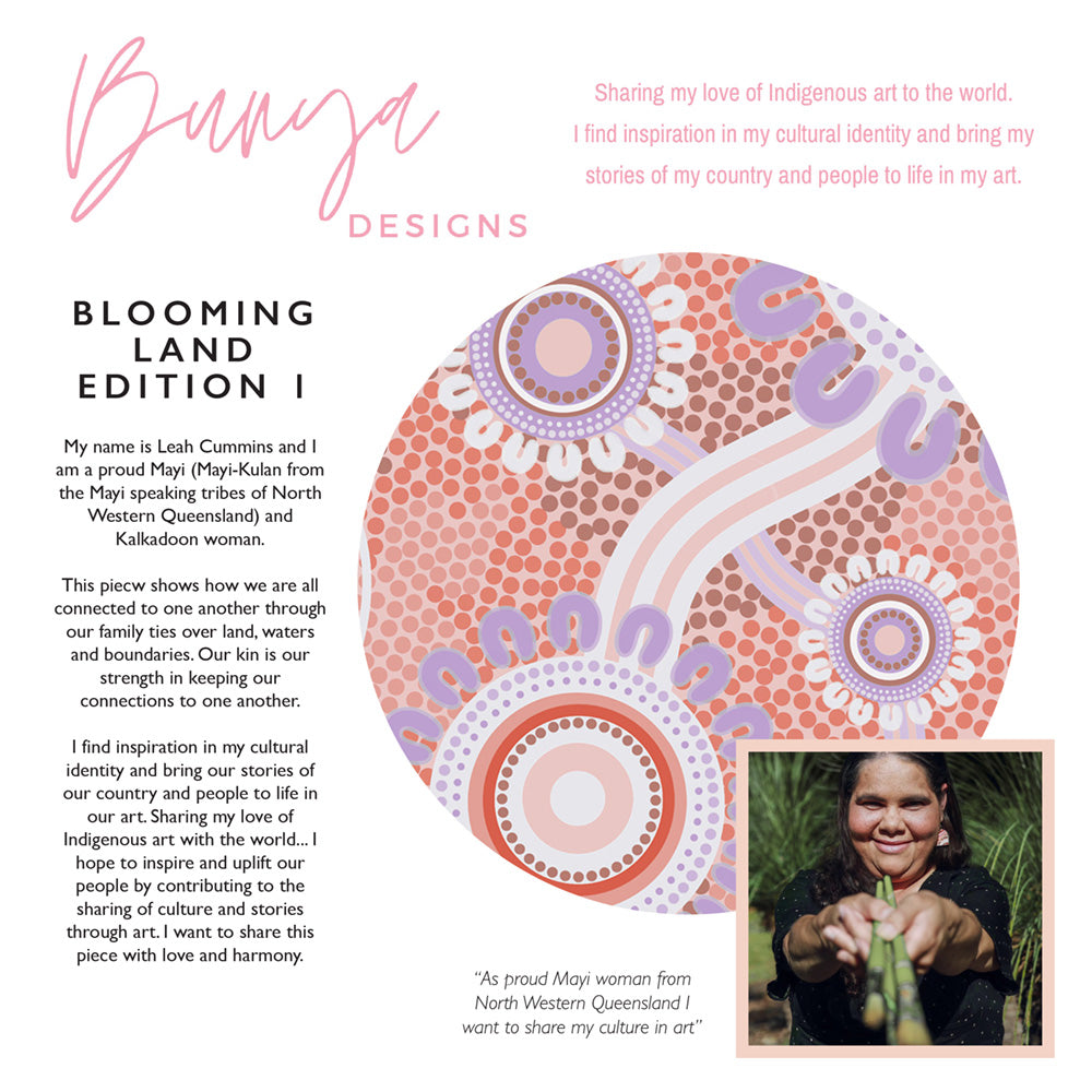 Blooming Land Edition 1 Pink / Purple - Art Print by Leah Cummins, Poster, Stretched Canvas or Framed Wall Art, Close up View of Print Resolution