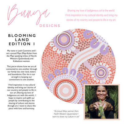 Blooming Land Edition 1 Pink / Purple - Art Print by Leah Cummins, Poster, Stretched Canvas or Framed Wall Art, Close up View of Print Resolution