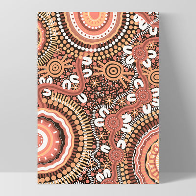 Boomara - Art Print by Leah Cummins, Poster, Stretched Canvas, or Framed Wall Art Print, shown as a stretched canvas or poster without a frame