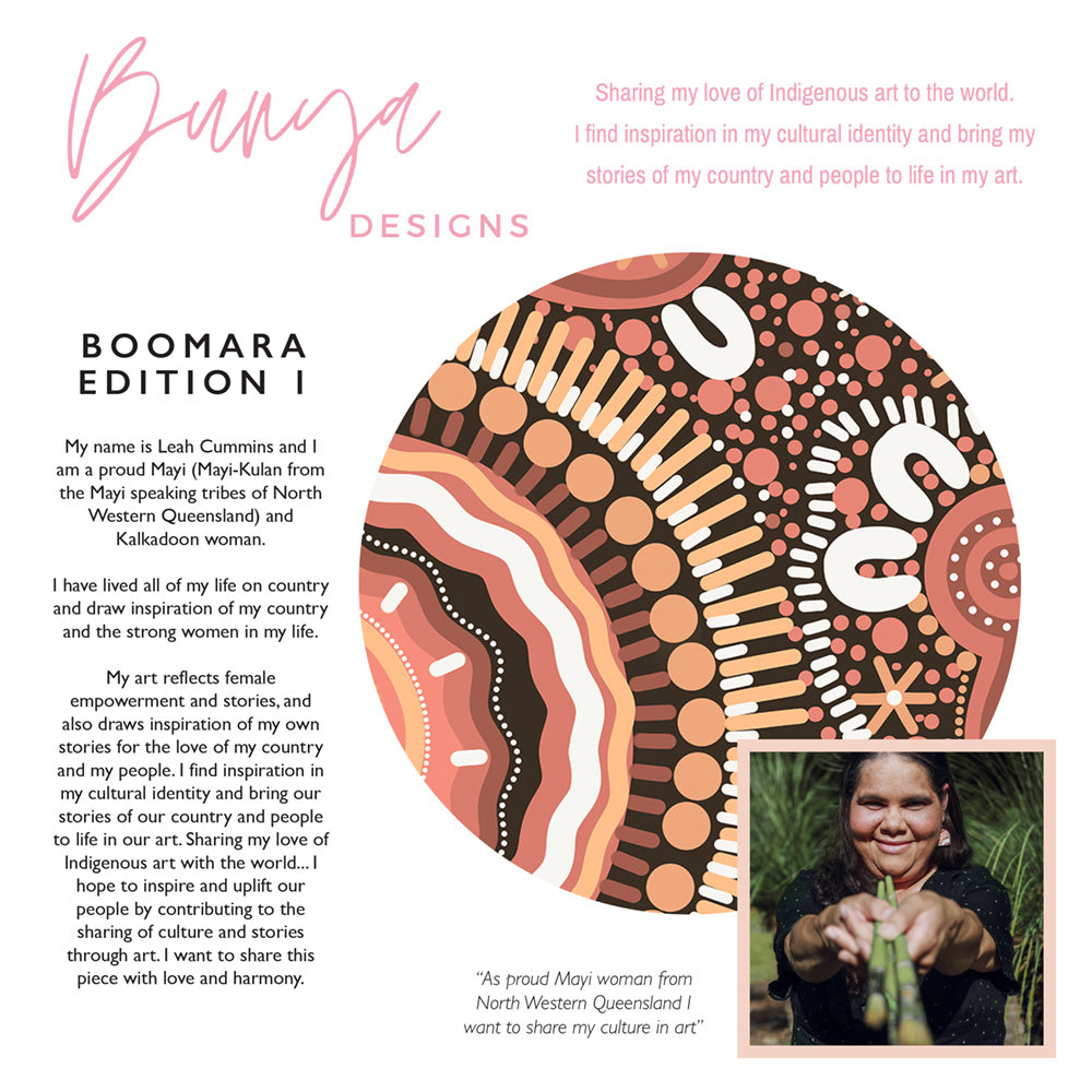 Boomara - Art Print by Leah Cummins, Poster, Stretched Canvas or Framed Wall Art, Close up View of Print Resolution