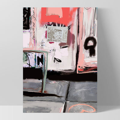 47th Ave NYC - Art Print by Nicole Schafter, Poster, Stretched Canvas, or Framed Wall Art Print, shown as a stretched canvas or poster without a frame