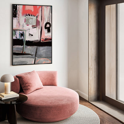 47th Ave NYC - Art Print by Nicole Schafter, Poster, Stretched Canvas or Framed Wall Art Prints, shown framed in a room