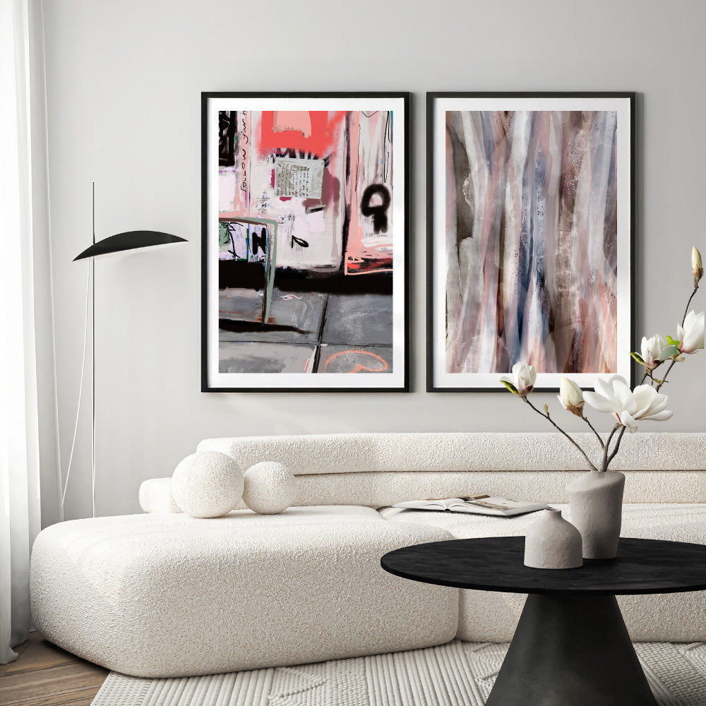 Borders II - Art Print by Nicole Schafter, Poster, Stretched Canvas or Framed Wall Art, shown framed in a home interior space