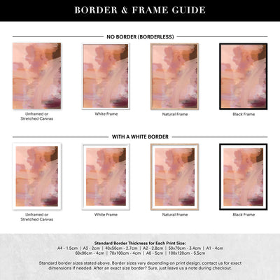 Haze - Art Print by Nicole Schafter, Poster, Stretched Canvas or Framed Wall Art, Showing White , Black, Natural Frame Colours, No Frame (Unframed) or Stretched Canvas, and With or Without White Borders