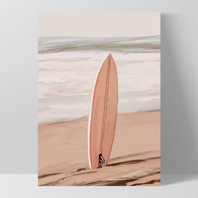 Just Surf - Art Print by Nicole Schafter, Poster, Stretched Canvas, or Framed Wall Art Print, shown as a stretched canvas or poster without a frame