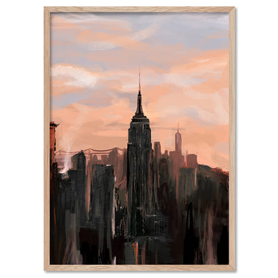 New York Vibe - Art Print by Nicole Schafter, Poster, Stretched Canvas, or Framed Wall Art Print, shown in a natural timber frame
