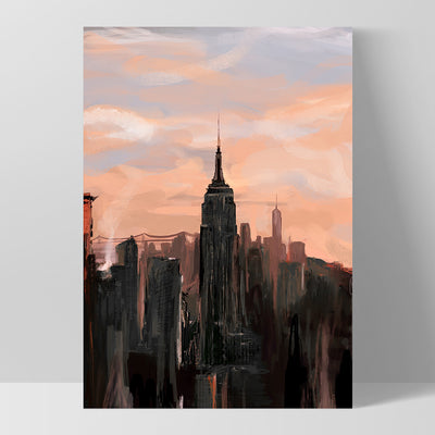 New York Vibe - Art Print by Nicole Schafter, Poster, Stretched Canvas, or Framed Wall Art Print, shown as a stretched canvas or poster without a frame
