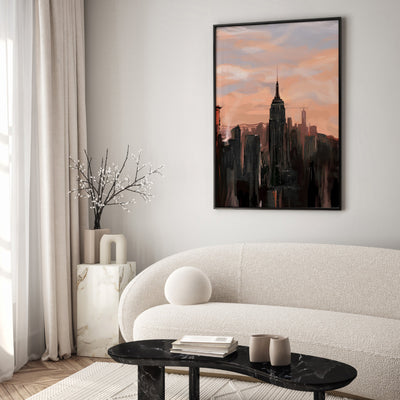 New York Vibe - Art Print by Nicole Schafter, Poster, Stretched Canvas or Framed Wall Art Prints, shown framed in a room