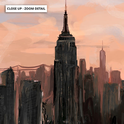 New York Vibe - Art Print by Nicole Schafter, Poster, Stretched Canvas or Framed Wall Art, Close up View of Print Resolution