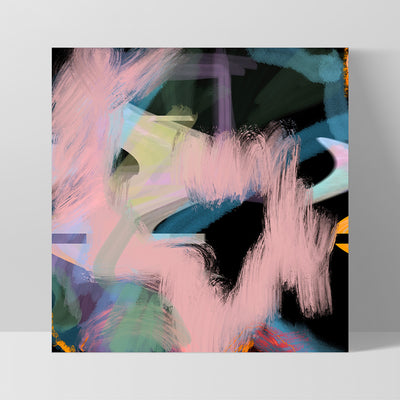 Rad Times - Sqaure Art Print by Nicole Schafter, Poster, Stretched Canvas, or Framed Wall Art Print, shown as a stretched canvas or poster without a frame