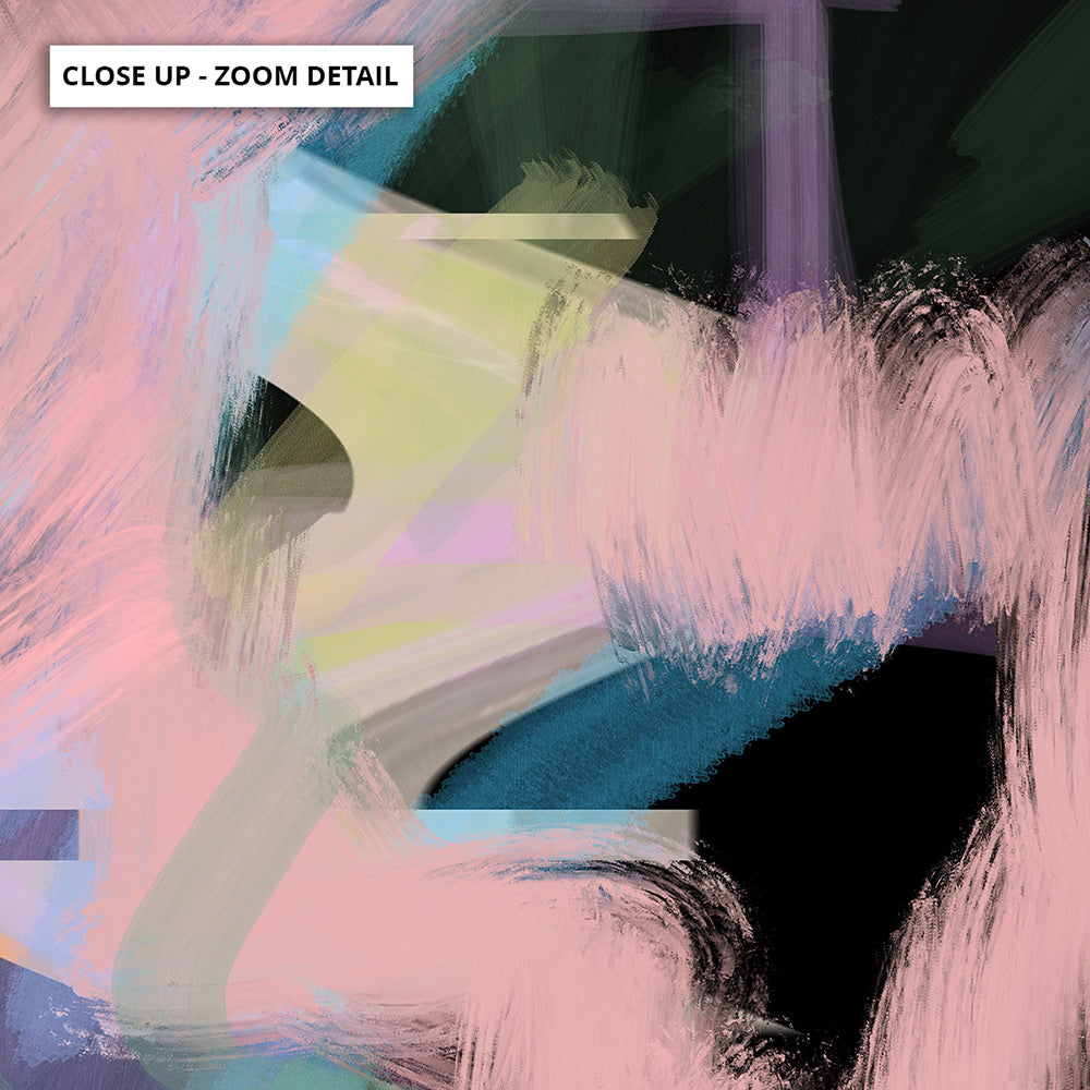 Rad Times - Sqaure Art Print by Nicole Schafter, Poster, Stretched Canvas or Framed Wall Art, Close up View of Print Resolution