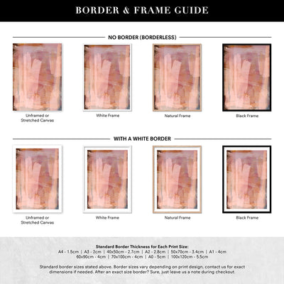 Ripple - Art Print by Nicole Schafter, Poster, Stretched Canvas or Framed Wall Art, Showing White , Black, Natural Frame Colours, No Frame (Unframed) or Stretched Canvas, and With or Without White Borders