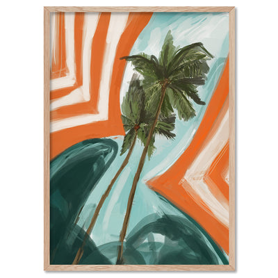 Run to Paradise - Art Print by Nicole Schafter, Poster, Stretched Canvas, or Framed Wall Art Print, shown in a natural timber frame