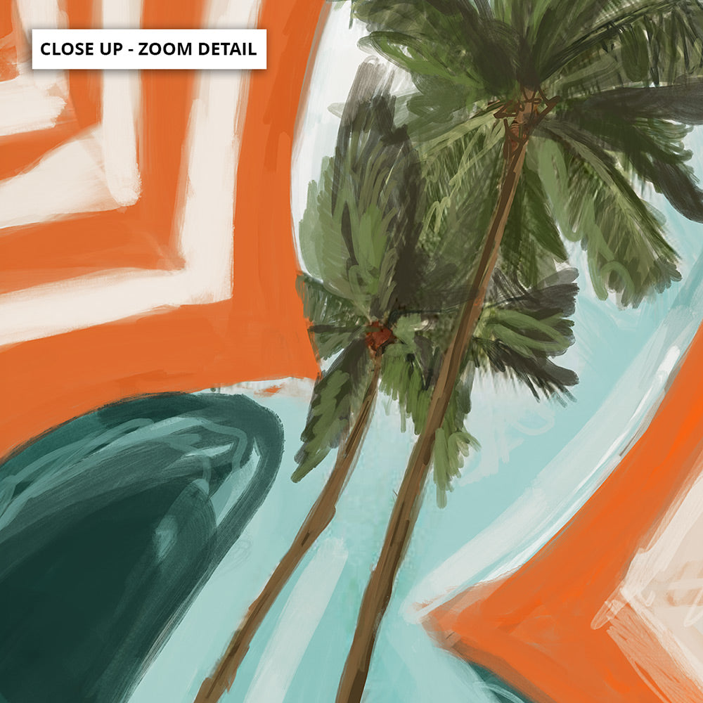 Run to Paradise - Art Print by Nicole Schafter, Poster, Stretched Canvas or Framed Wall Art, Close up View of Print Resolution