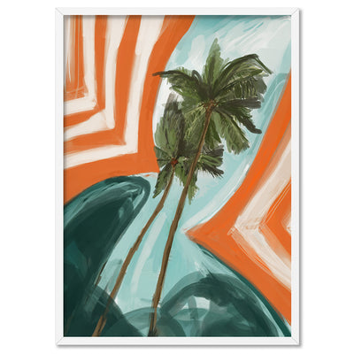 Run to Paradise - Art Print by Nicole Schafter, Poster, Stretched Canvas, or Framed Wall Art Print, shown in a white frame