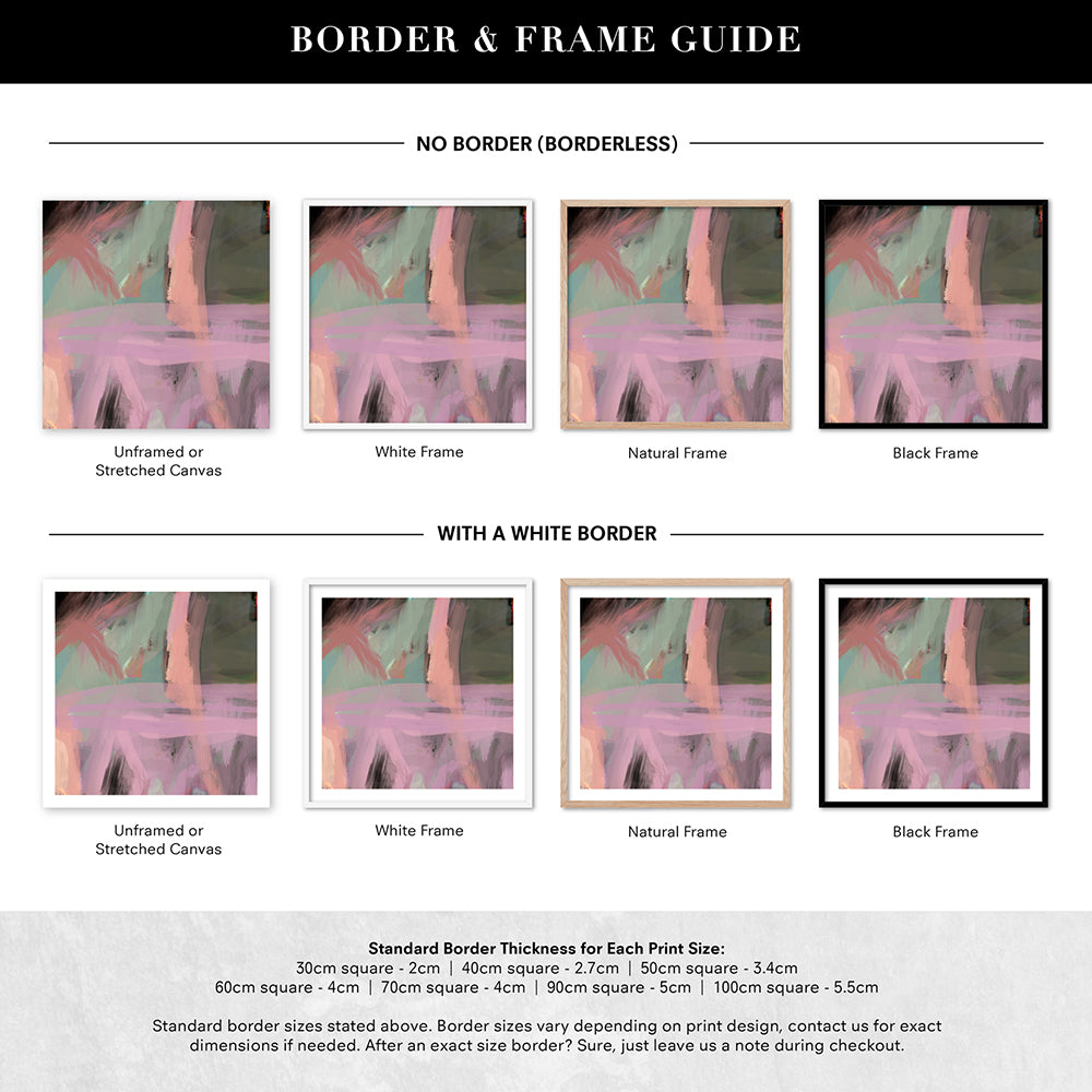 Self Sooth - Square Art Print by Nicole Schafter, Poster, Stretched Canvas or Framed Wall Art, Showing White , Black, Natural Frame Colours, No Frame (Unframed) or Stretched Canvas, and With or Without White Borders