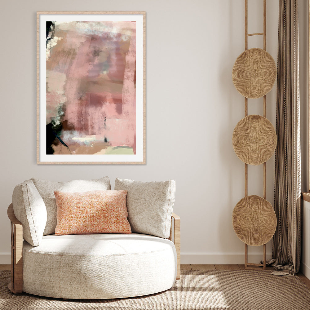 Tide - Art Print by Nicole Schafter, Poster, Stretched Canvas or Framed Wall Art Prints, shown framed in a room