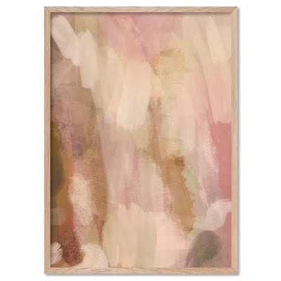 Sand and Rose I - Art Print by Nicole Schafter, Poster, Stretched Canvas, or Framed Wall Art Print, shown in a natural timber frame