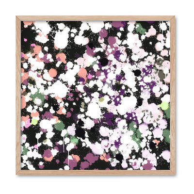 Scatterdance I - Square Art Print by Nicole Schafter, Poster, Stretched Canvas, or Framed Wall Art Print, shown in a natural timber frame