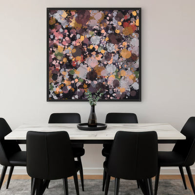 Scatterdance II - Square Art Print by Nicole Schafter, Poster, Stretched Canvas or Framed Wall Art Prints, shown framed in a room