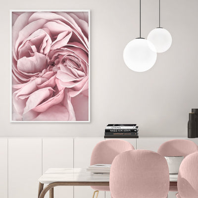 Peony Dance II - Art Print, Poster, Stretched Canvas or Framed Wall Art Prints, shown framed in a room